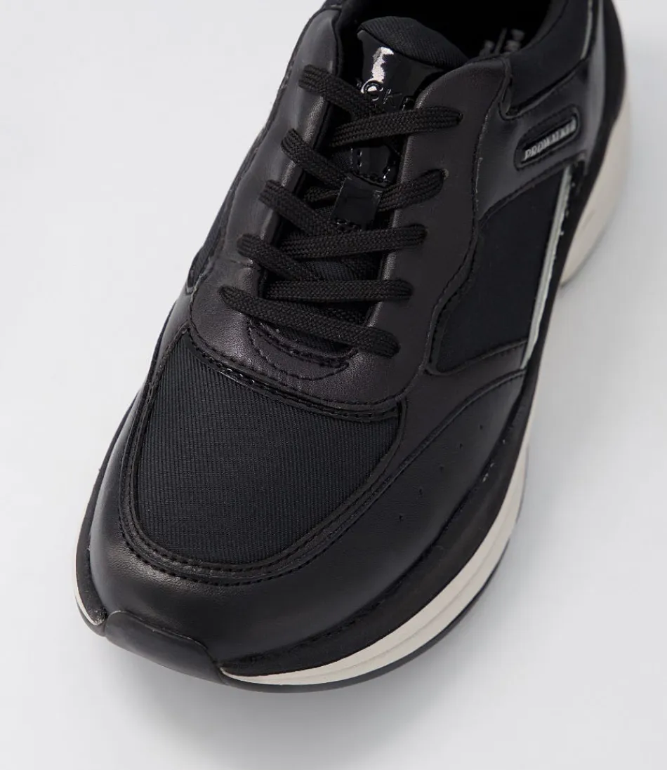 Baskets Femme Confort Pro en Cuir Souple et Textile Respirant Noir - Marque ROCKPORT