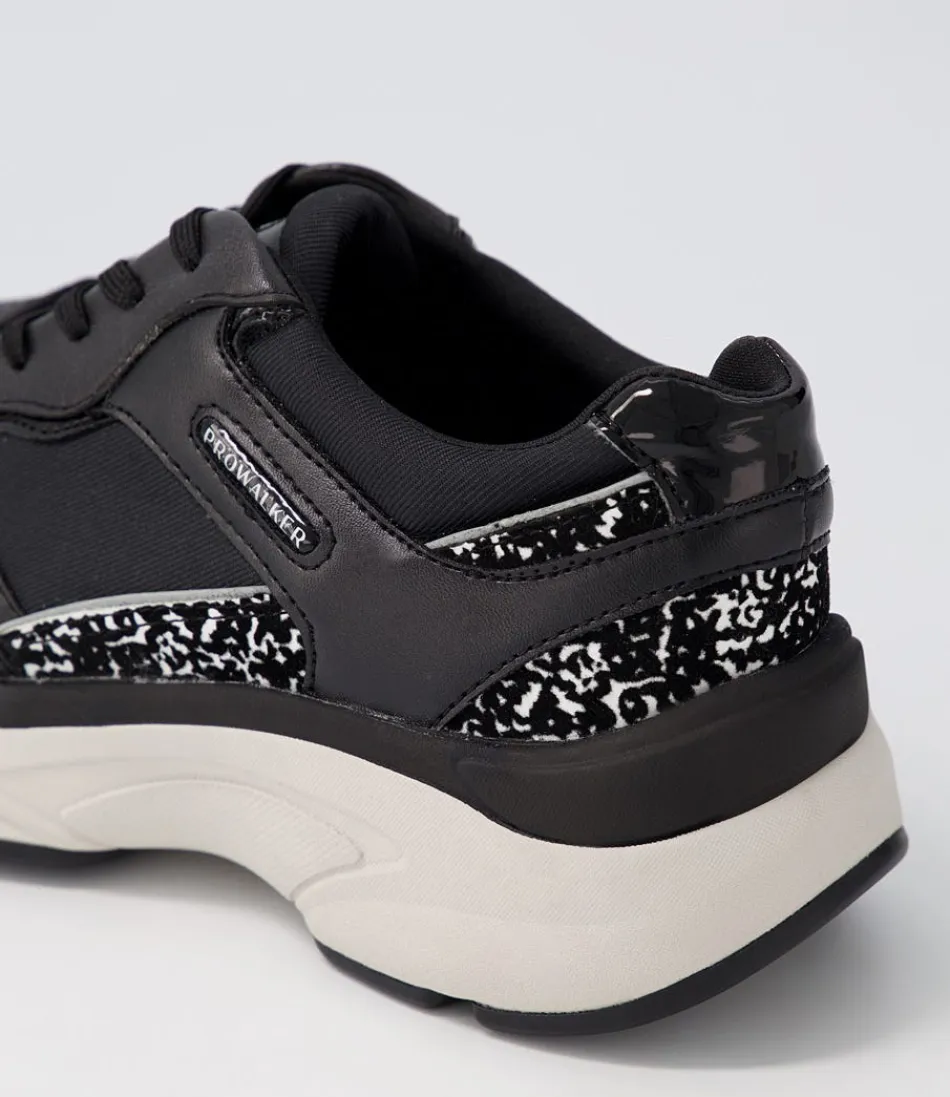 Baskets Femme Confort Pro en Cuir Souple et Textile Respirant Noir - Marque ROCKPORT