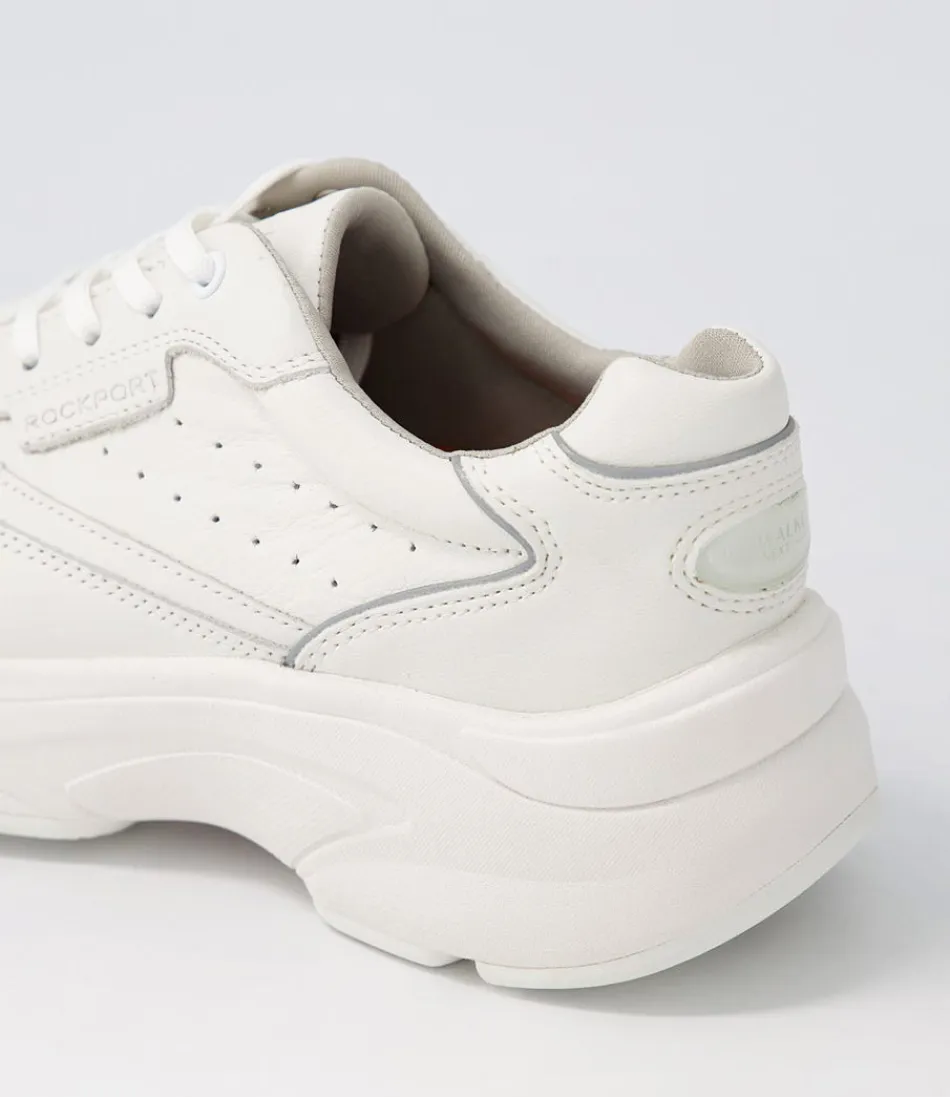 ROCKPORT Baskats Confort Pro pour Femme - Cuir Souple Blanc avec Semelle Ergonomique