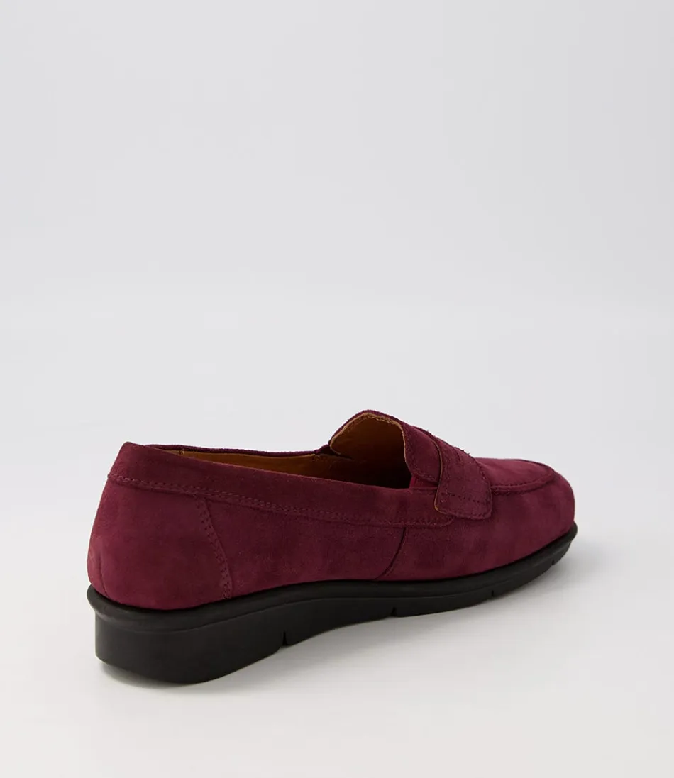 Mules Femme Ultra-Douces en Daim Vin - Confort d'Exception & Détail Élégant