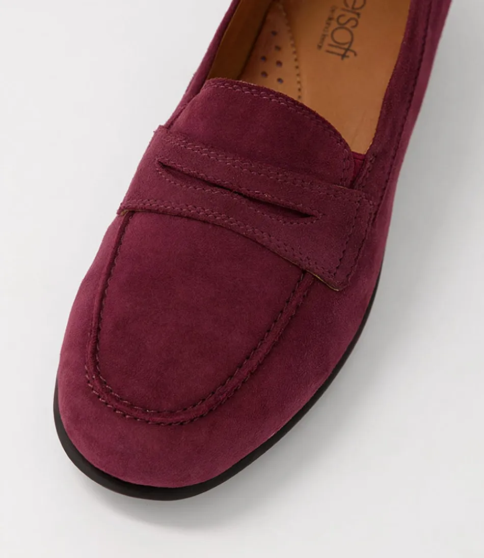 Mules Femme Ultra-Douces en Daim Vin - Confort d'Exception & Détail Élégant