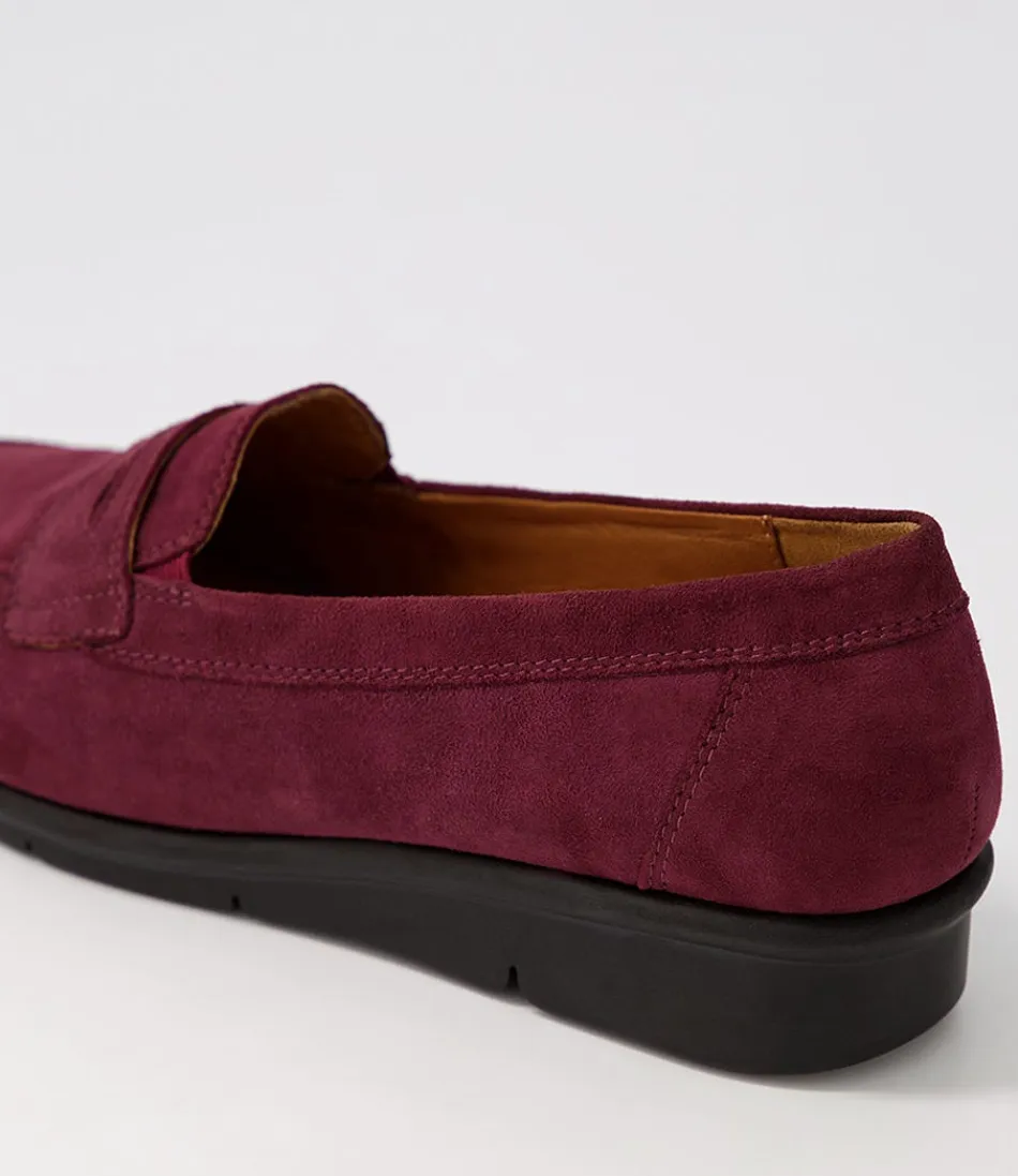 Mules Femme Ultra-Douces en Daim Vin - Confort d'Exception & Détail Élégant