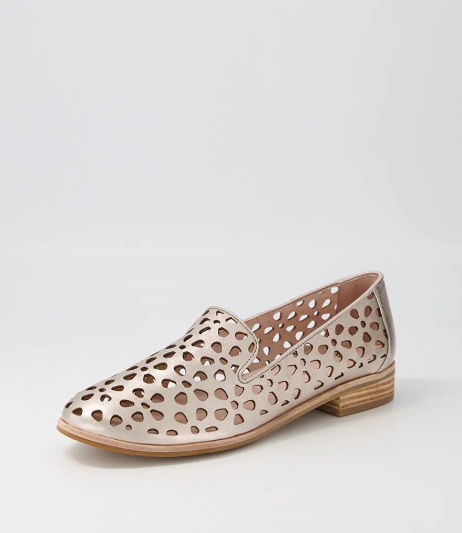 Mocassins MOLLINI pour femme - Cuir platine souple, style intemporel et confort élégant