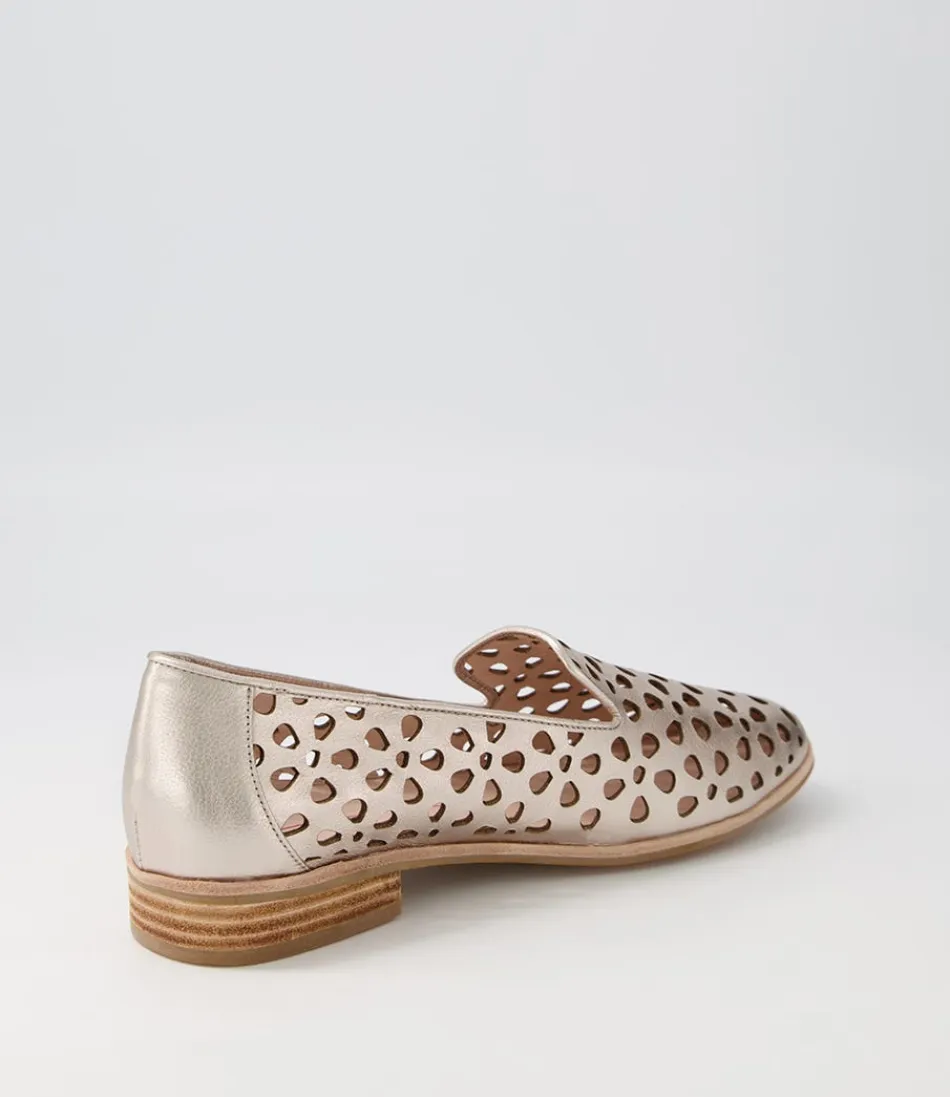Mocassins MOLLINI pour femme - Cuir platine souple, style intemporel et confort élégant