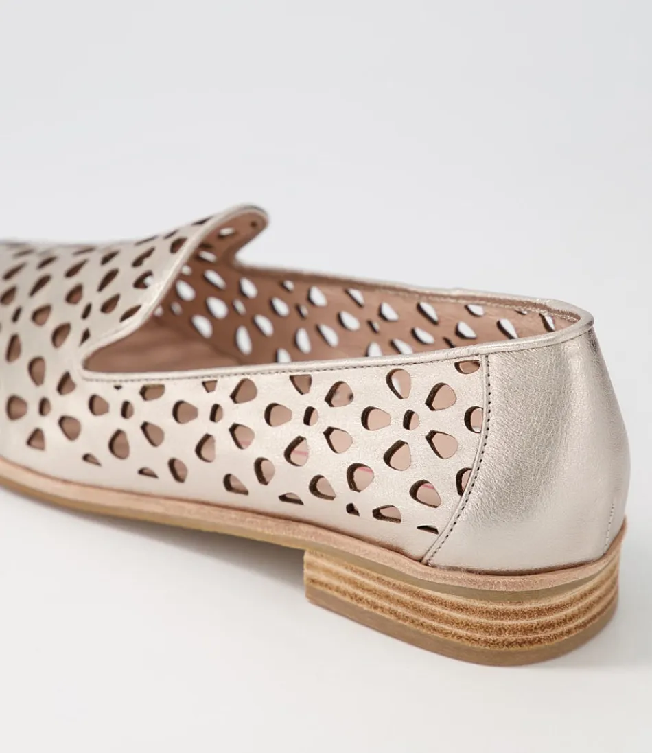 Mocassins MOLLINI pour femme - Cuir platine souple, style intemporel et confort élégant