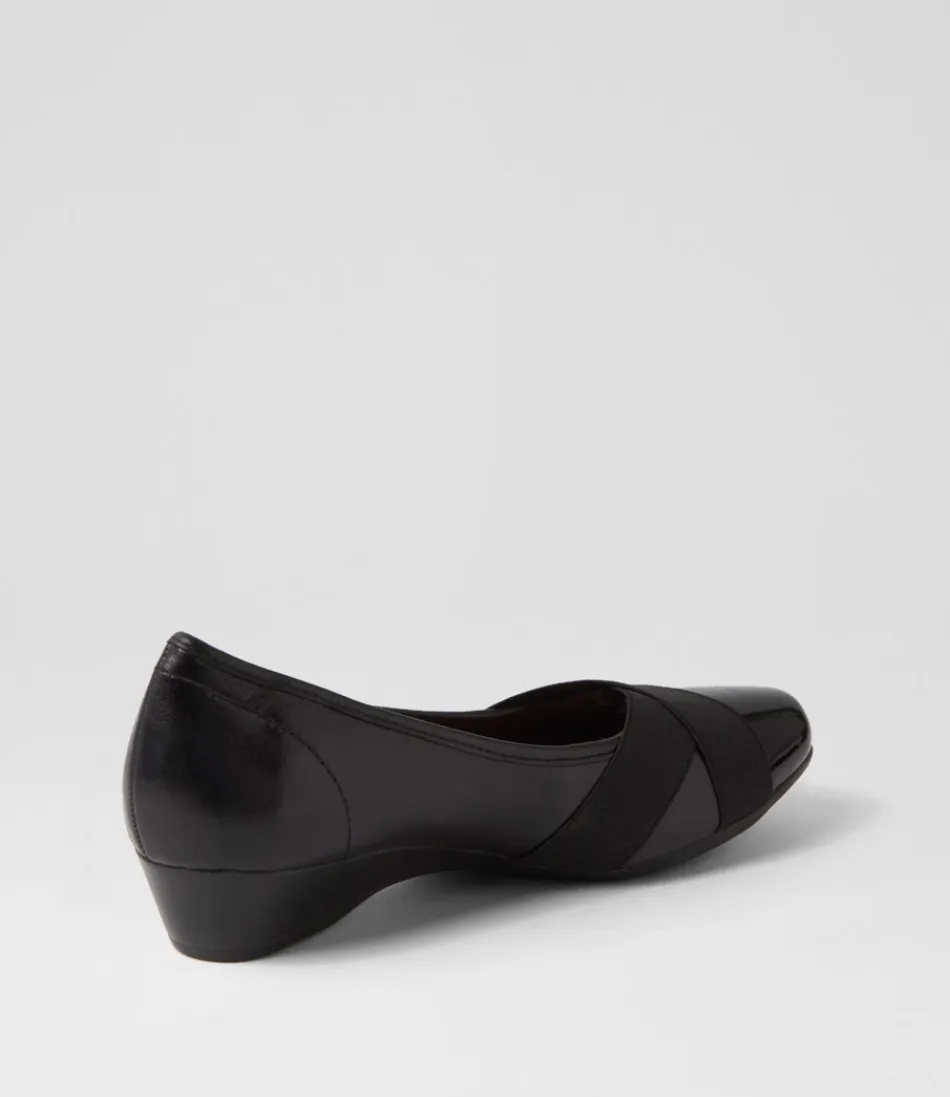 Escarpins Femme en Cuir Verni Noir Randford - Confort Super-Doux et Silhouette Raffinée pour Élégance Urbaine Intemporelle