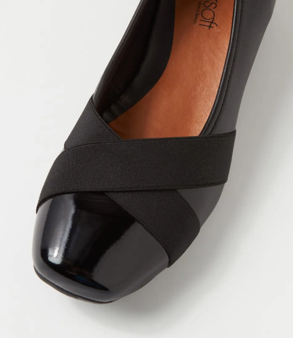 Escarpins Femme en Cuir Verni Noir Randford - Confort Super-Doux et Silhouette Raffinée pour Élégance Urbaine Intemporelle