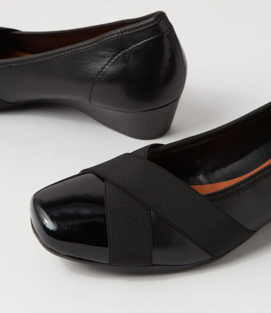 Escarpins Femme en Cuir Verni Noir Randford - Confort Super-Doux et Silhouette Raffinée pour Élégance Urbaine Intemporelle