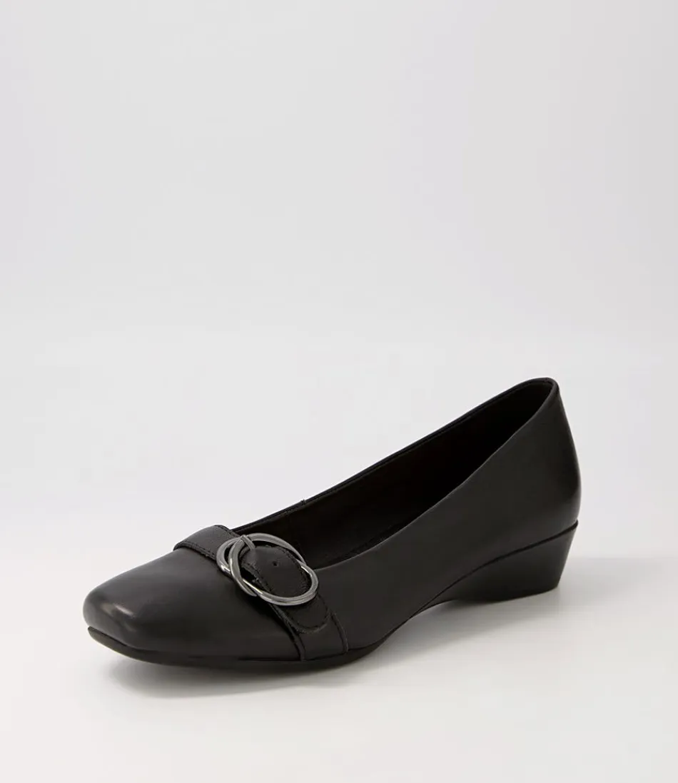 Escarpins Femme Ryan en Cuir Souple Noir - Confort Ultradoux pour Marche Léger