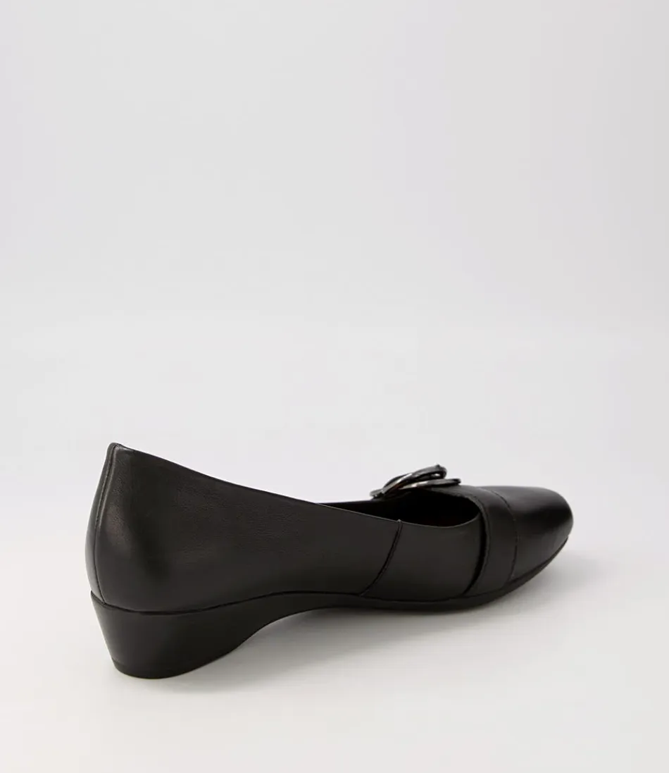 Escarpins Femme Ryan en Cuir Souple Noir - Confort Ultradoux pour Marche Léger