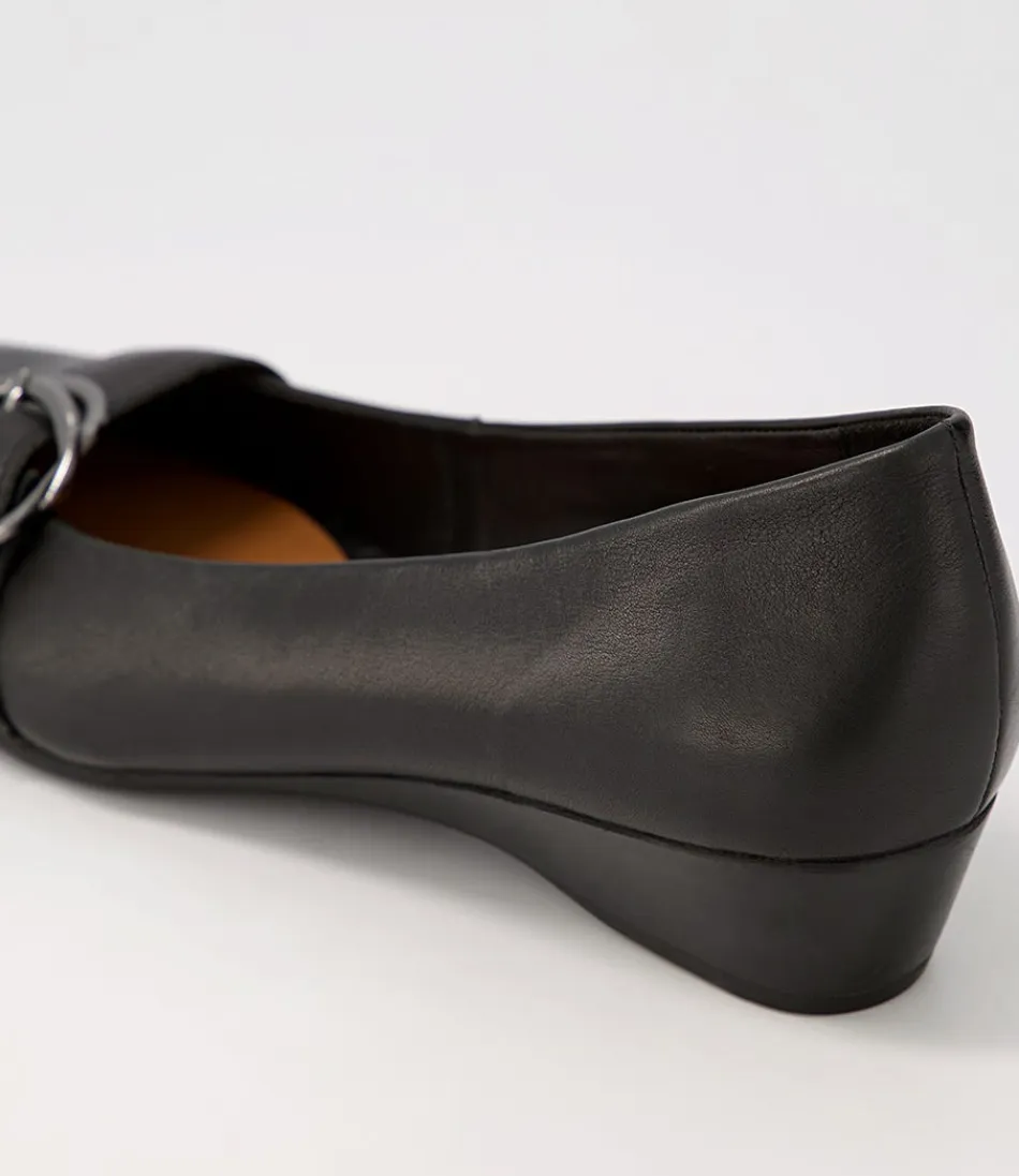 Escarpins Femme Ryan en Cuir Souple Noir - Confort Ultradoux pour Marche Léger