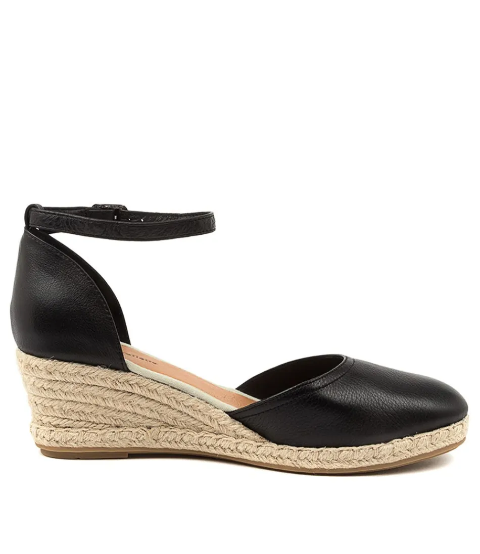 Élégantes Espadrilles DJANGO & JULIETTE pour Femme - Cuir Noir Rylen, Style Urbain Polyvalent
