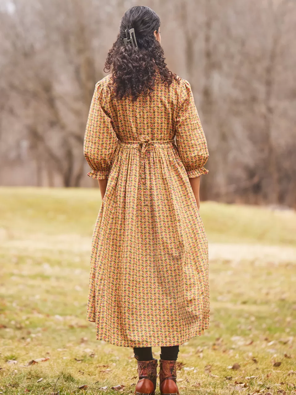 Robe Bohème en Coton Carthame - Collection Printemps April Cornell