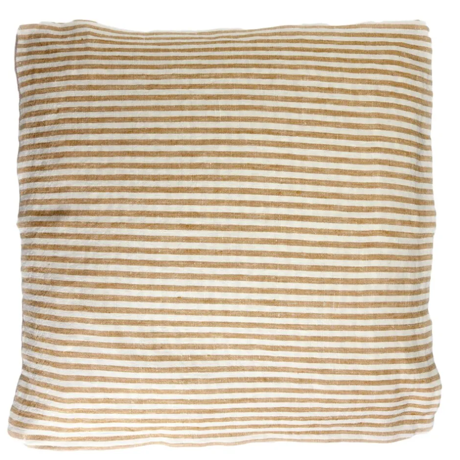 Coussin décoratif Saint-Tropez en lin et coton - 60x60 cm - Teinte rouille vibrante - Pomax