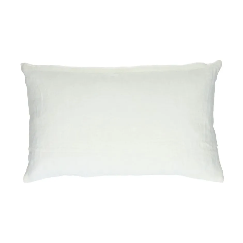 Coussin d'été Saint-Tropez en lin et coton - Dimensions 50x30 cm - Tonalité vert anis par Pomax