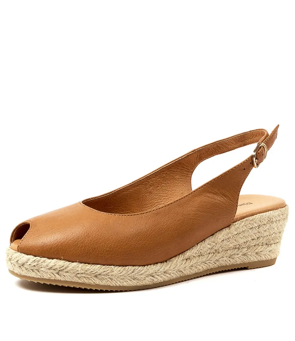 DJANGO & JULIETTE | Espadrilles Femme en Cuir Brun Naturel - Confort Assaini, Style Méditerranéen Tendance