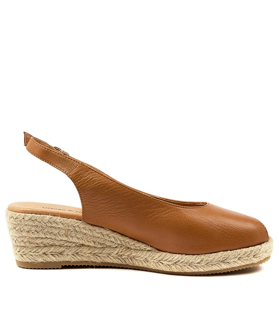 DJANGO & JULIETTE | Espadrilles Femme en Cuir Brun Naturel - Confort Assaini, Style Méditerranéen Tendance