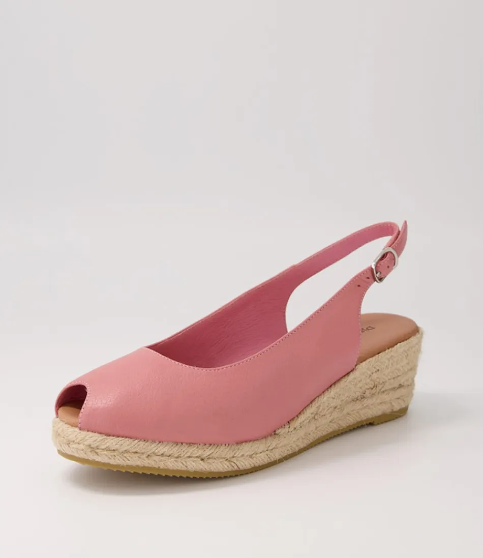 Sandales Django & Juliette pour Femme - Espadrilles en Cordon Naturel et Cuir Doux Rose Poudré Élégant
