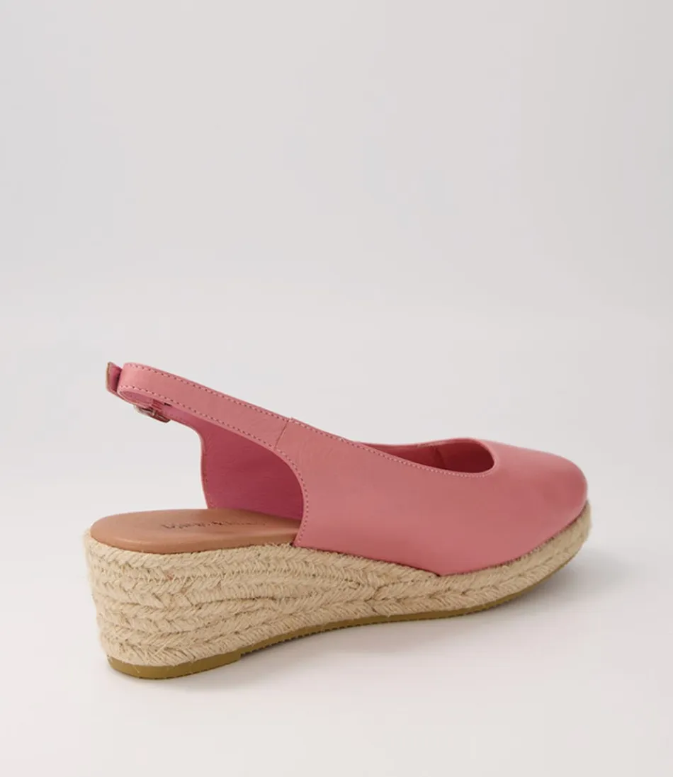 Sandales Django & Juliette pour Femme - Espadrilles en Cordon Naturel et Cuir Doux Rose Poudré Élégant