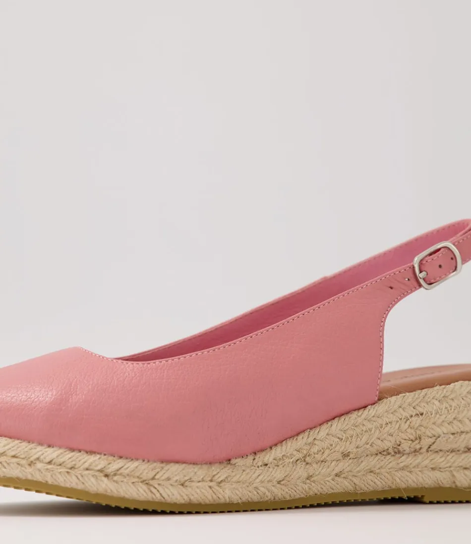 Sandales Django & Juliette pour Femme - Espadrilles en Cordon Naturel et Cuir Doux Rose Poudré Élégant