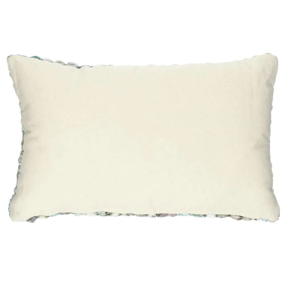 Housse de coussin Pomax Collection Savona | Tissu acrylique doux | Format 50x30 cm | Vert forêt naturel