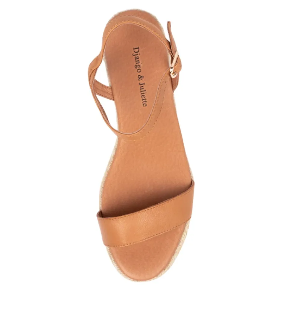 Espadrilles femme en cuir verni brun foncé - Modèle Django & Juliette « Shielay » - Style méditerranéen à semelle tressée (Collection été 2024) - Confortables & légères pour journée élégante