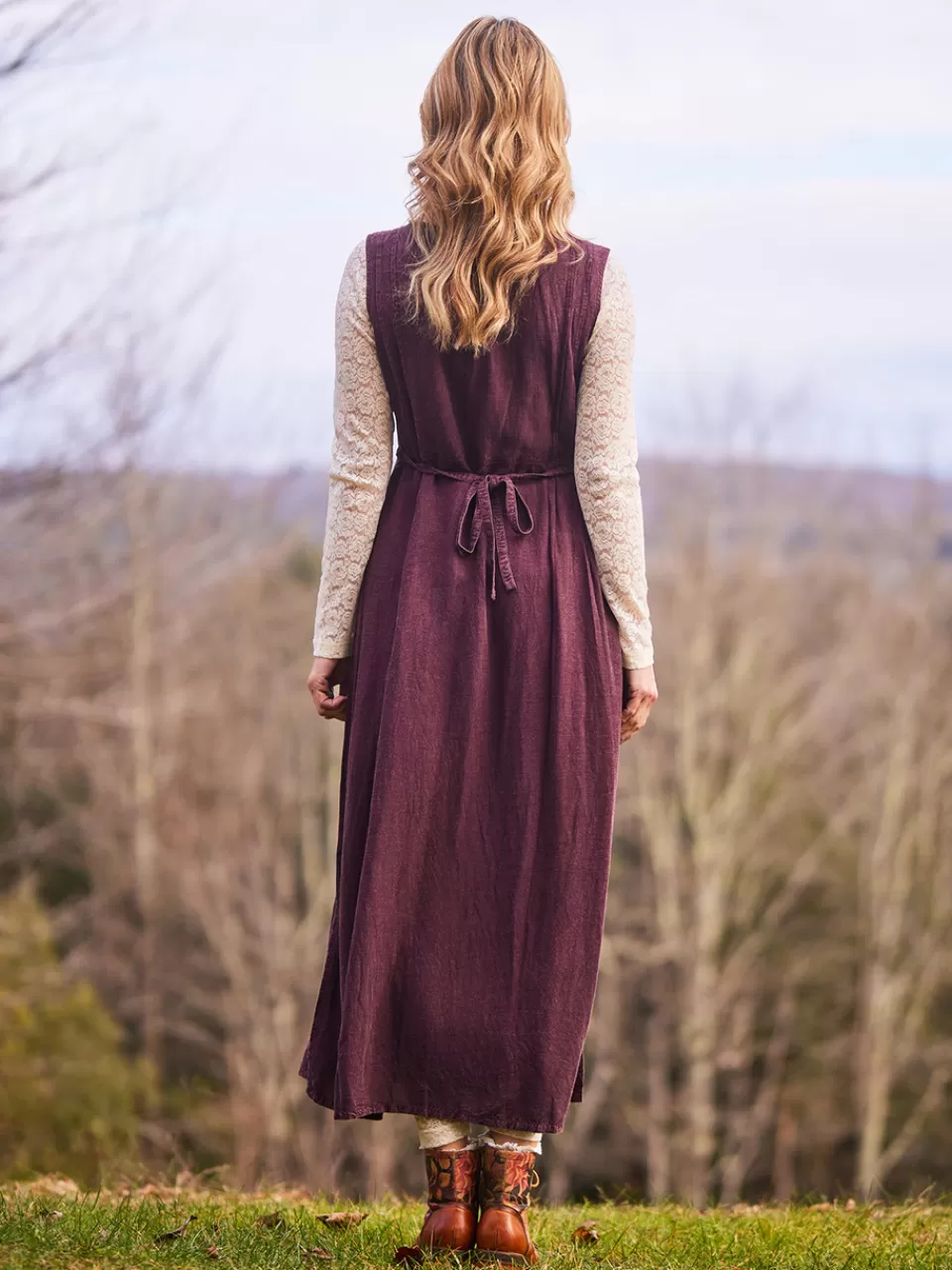 Robe tablier vintage April Cornell à carreaux - Soldes exclusifs printaniers