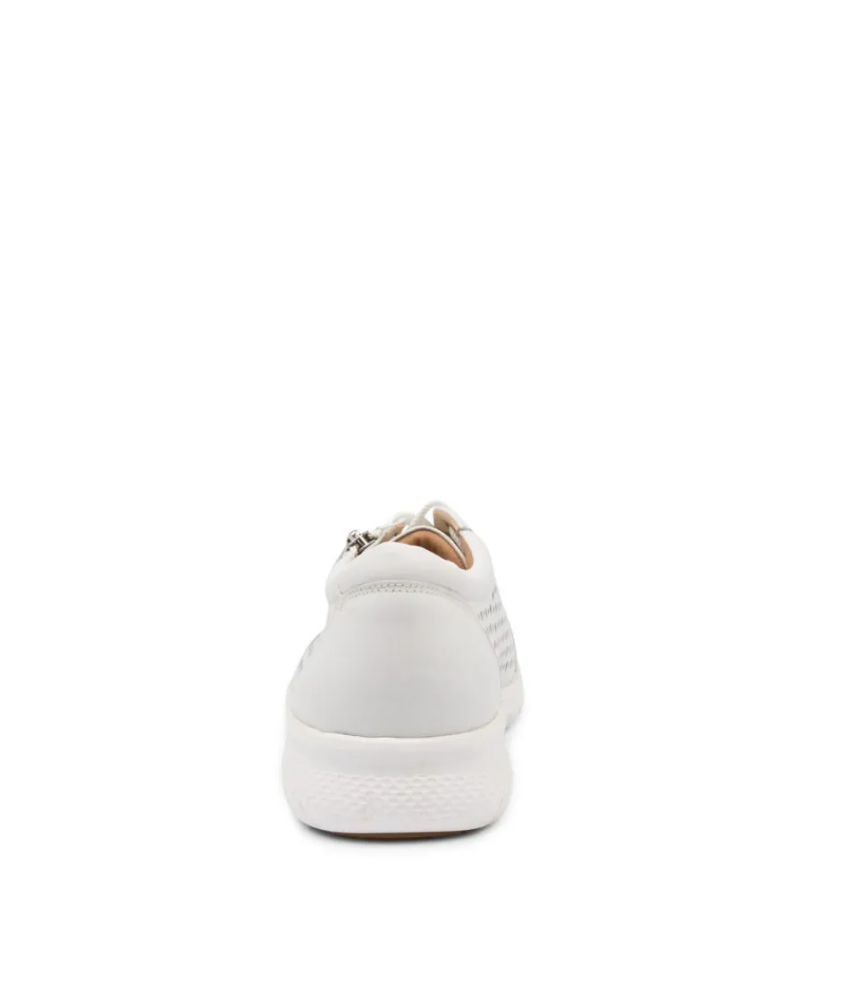 Escarpins Compensés ZIERA Shovo-XF - Cuir Blanc Élégant pour Femme