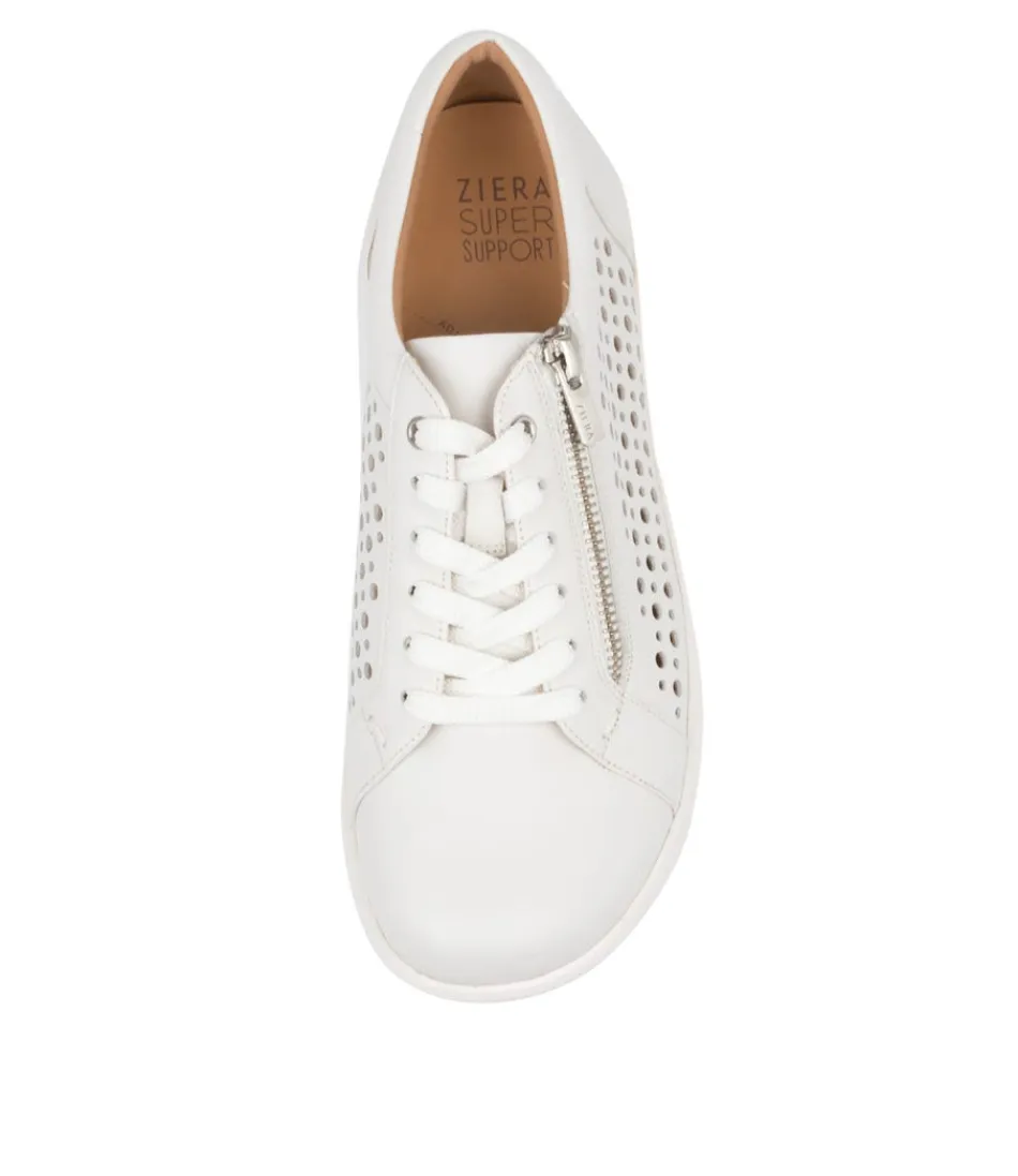 Escarpins Compensés ZIERA Shovo-XF - Cuir Blanc Élégant pour Femme