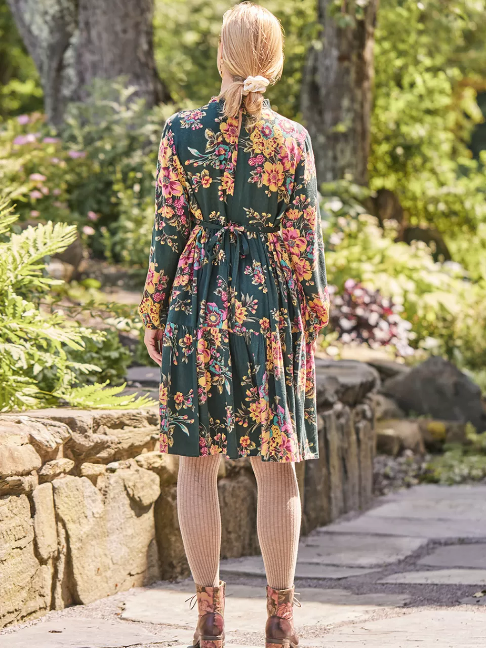 Robe bohème courte style Sikkim - Collection printemps April Cornell