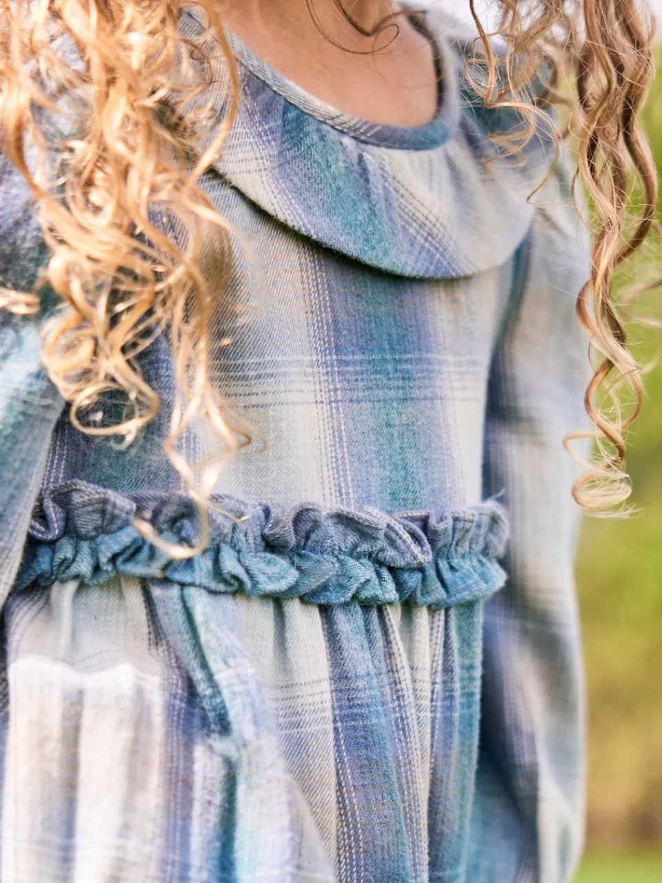 Robe Fille Printemps - Motif Plaid Fumé en Soldes Exclusifs Avril Cornell