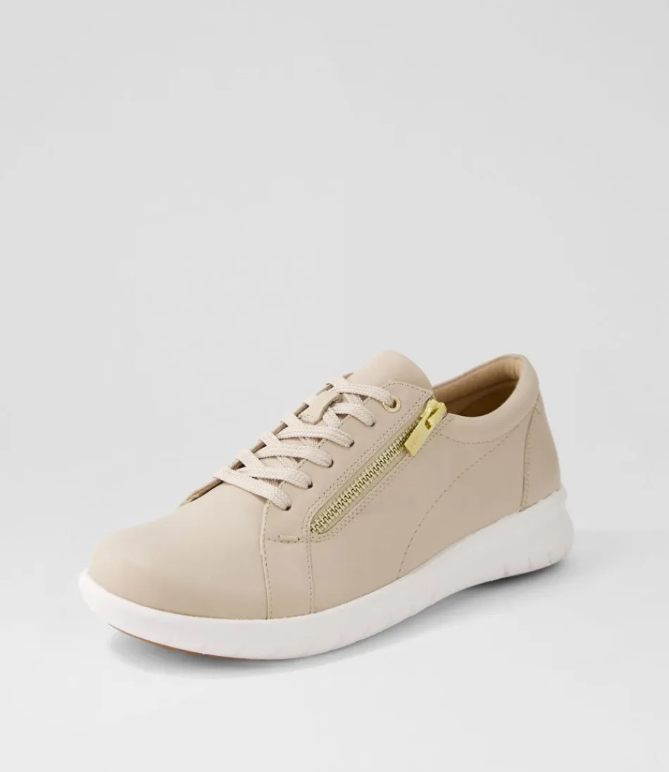 Escarpins Sport ZIERA Solar Xf - Confort Optimal en Cuir Velouté Amande pour Femmes - Démarche Légère au Quotidien