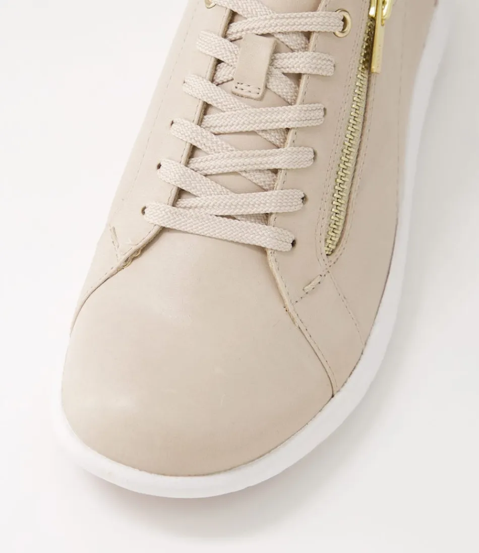 Escarpins Sport ZIERA Solar Xf - Confort Optimal en Cuir Velouté Amande pour Femmes - Démarche Légère au Quotidien