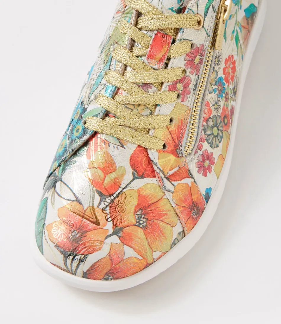 Baskets Femme ZIERA Confort Optimal - Technologie Solar Xf, Style Jardin Printanier en Cuir Souple