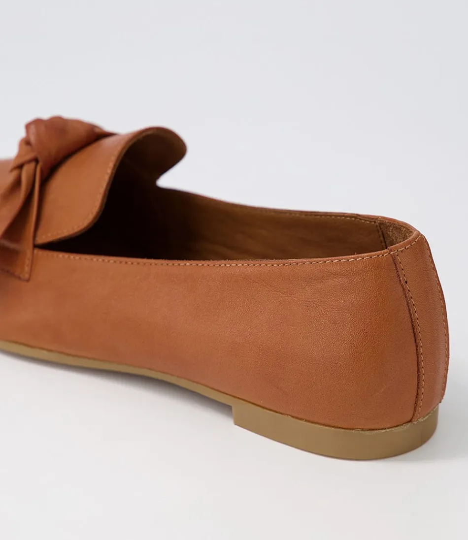 Mocassins Féminins DIANA FERRARI Starna - Cuir Camel Souple avec Semelle Confort 

(：，，