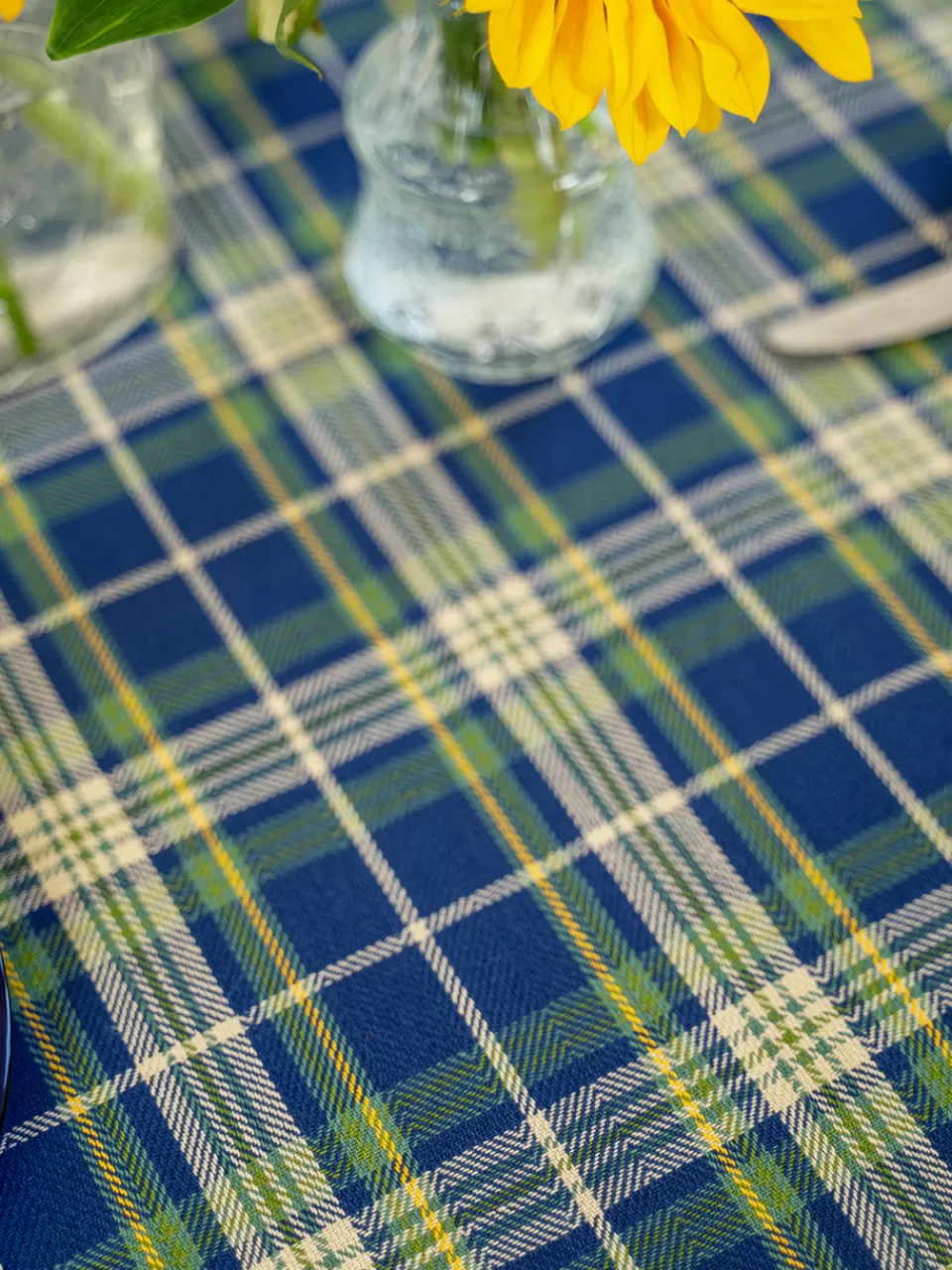 Nappe Ronde Délicat Motif Vichy Nuit Étoilée - April Cornell En Promotion