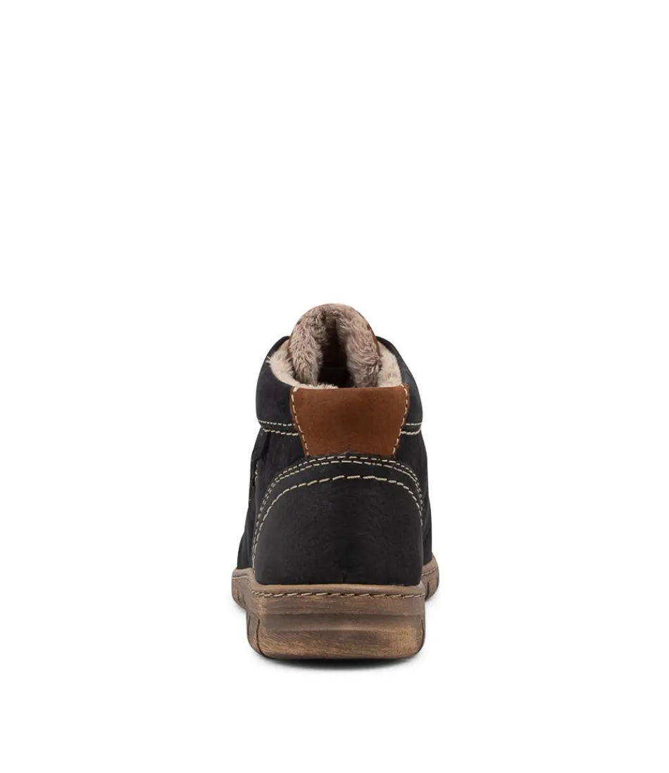 Bottines Femme JOSEF SEIBEL Steffi 53 - Cuir Souple Kombi Bleu Océan - Tige Courte Confortable