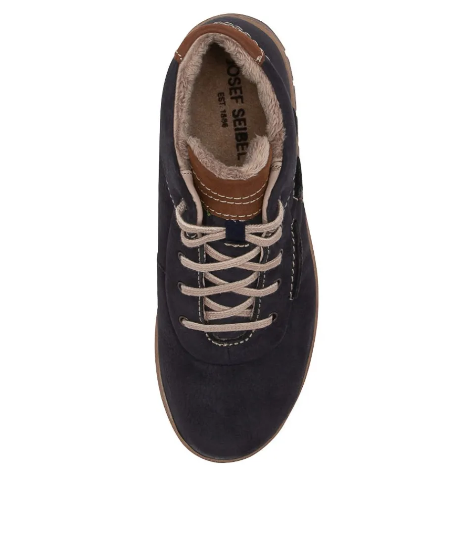 Bottines Femme JOSEF SEIBEL Steffi 53 - Cuir Souple Kombi Bleu Océan - Tige Courte Confortable