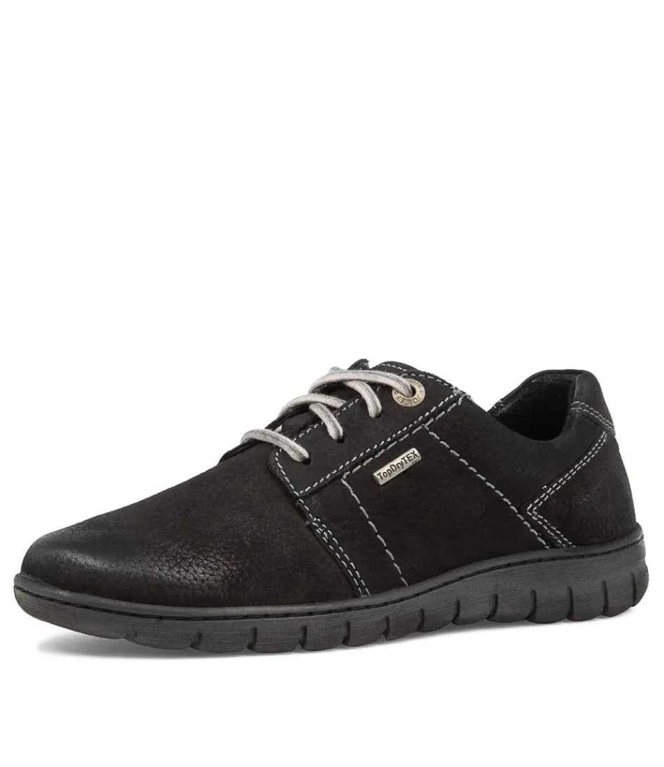 Baskets Confort Josef Seibel Steffi 59 en Suédine Noir pour Femme - Chaussures Urbaines Élégantes
