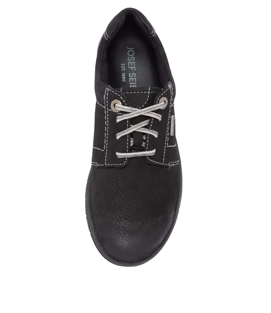 Baskets Confort Josef Seibel Steffi 59 en Suédine Noir pour Femme - Chaussures Urbaines Élégantes