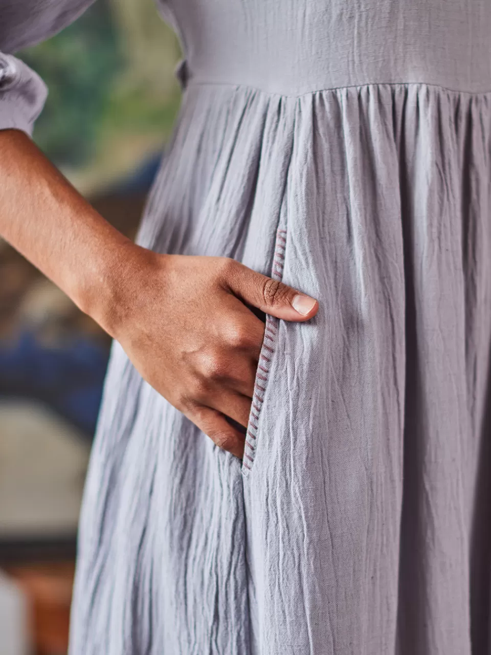 Robe Stockholm April Cornell - Ton Gris Souris Élégant à Prix Doux