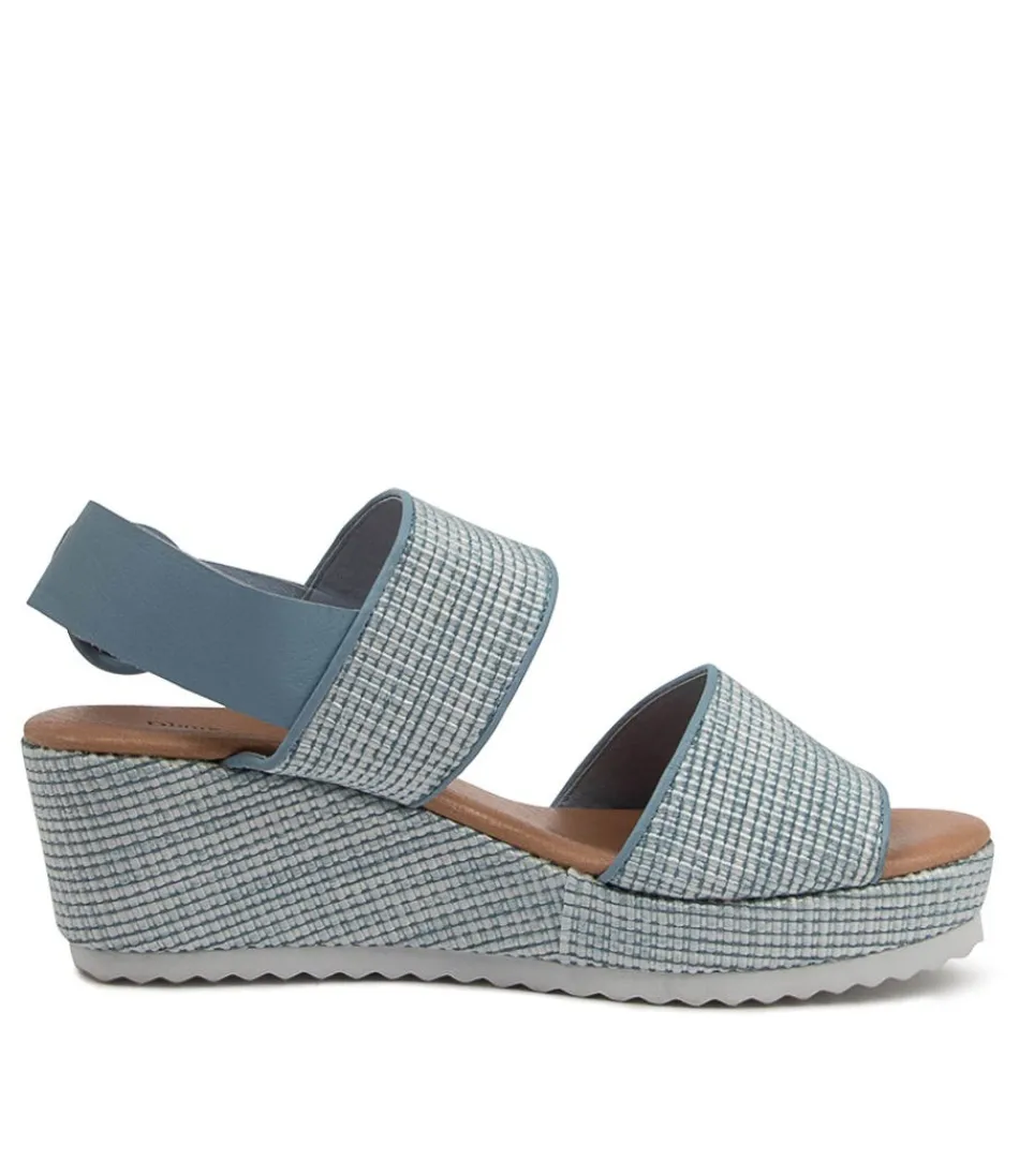 Espadrilles Femme DJANGO & JULIETTE - Tresse Denim Sultan avec Accents Cuir - Style Méditerranéen Intemporel