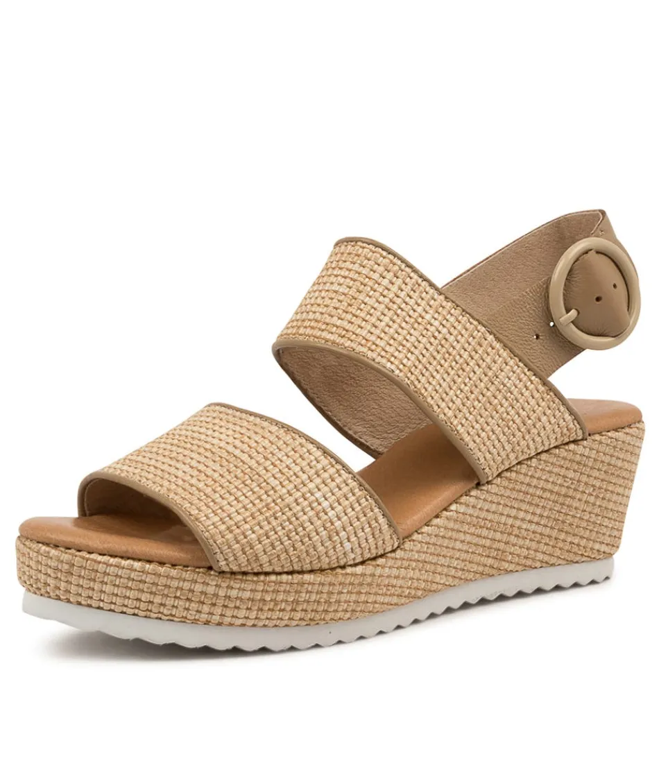 Espadrilles Élégantes DJANGO & JULIETTE pour Femme - Tressage Sable Sultane en Cuir Souple