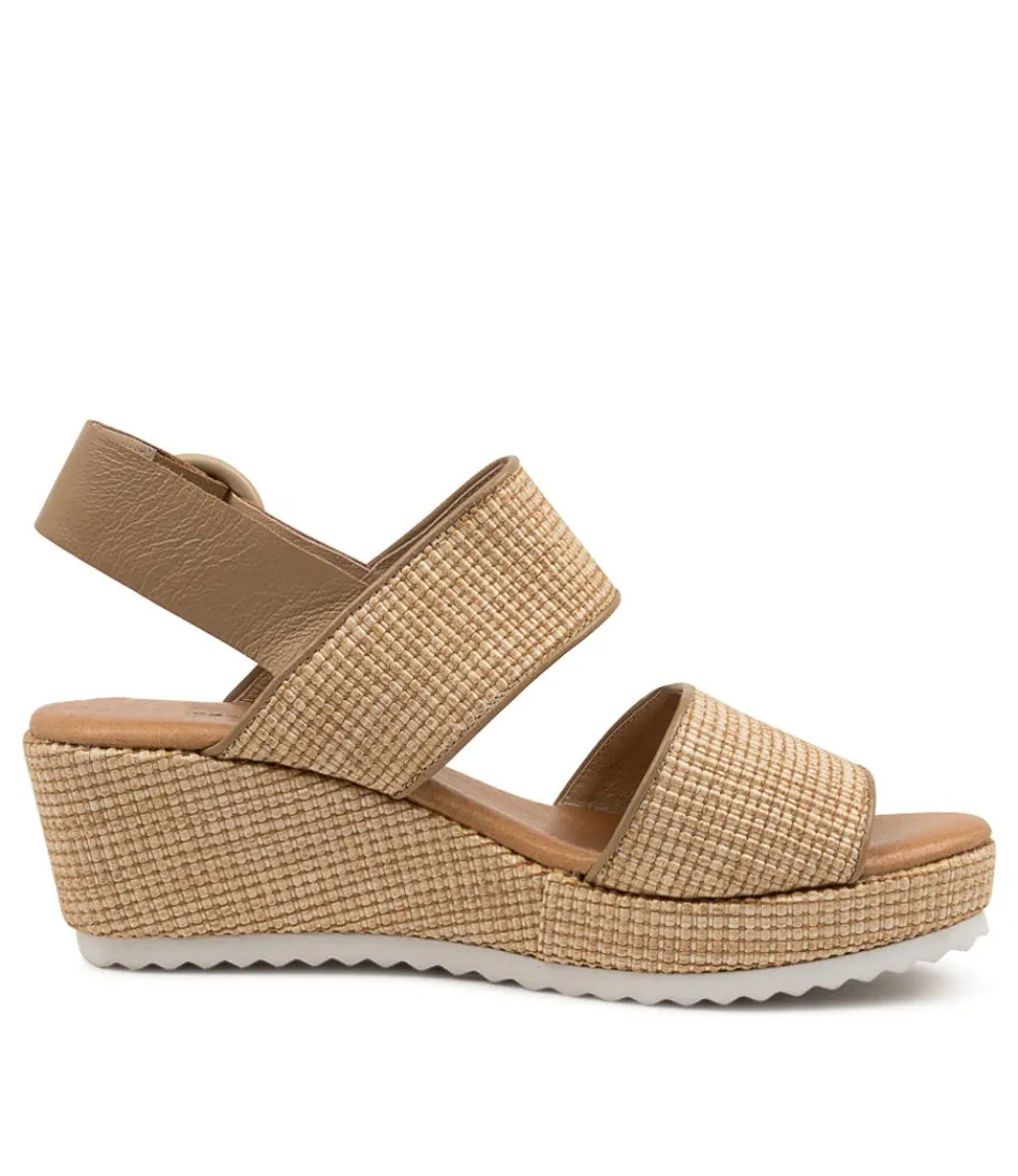Espadrilles Élégantes DJANGO & JULIETTE pour Femme - Tressage Sable Sultane en Cuir Souple