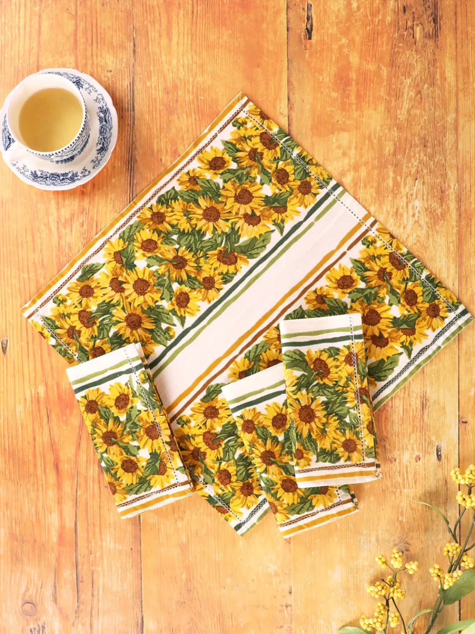 Serviettes de table brodées 