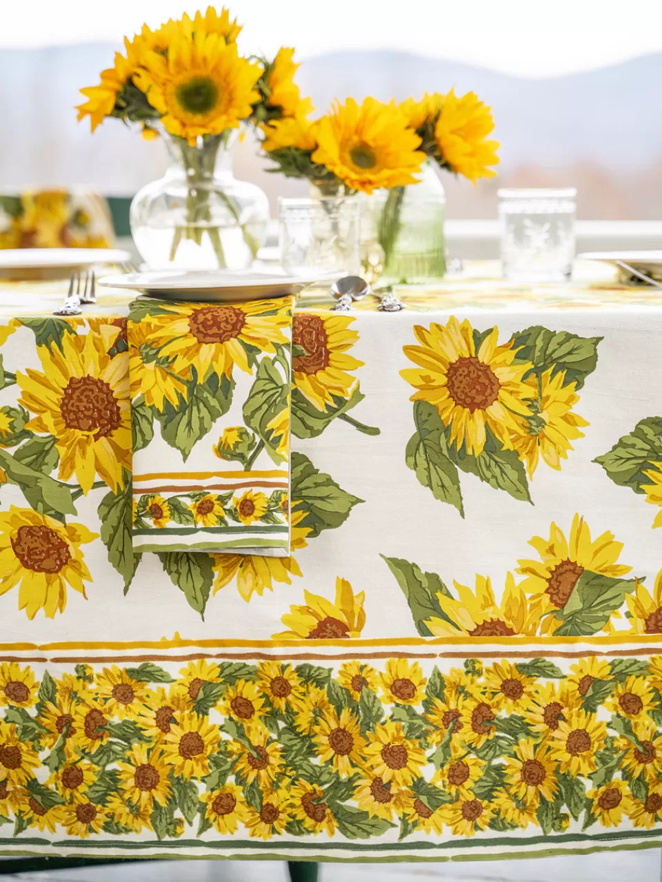 Nappe Bohème Tournesols des Champs – Collection Soldes Printemps April Cornell