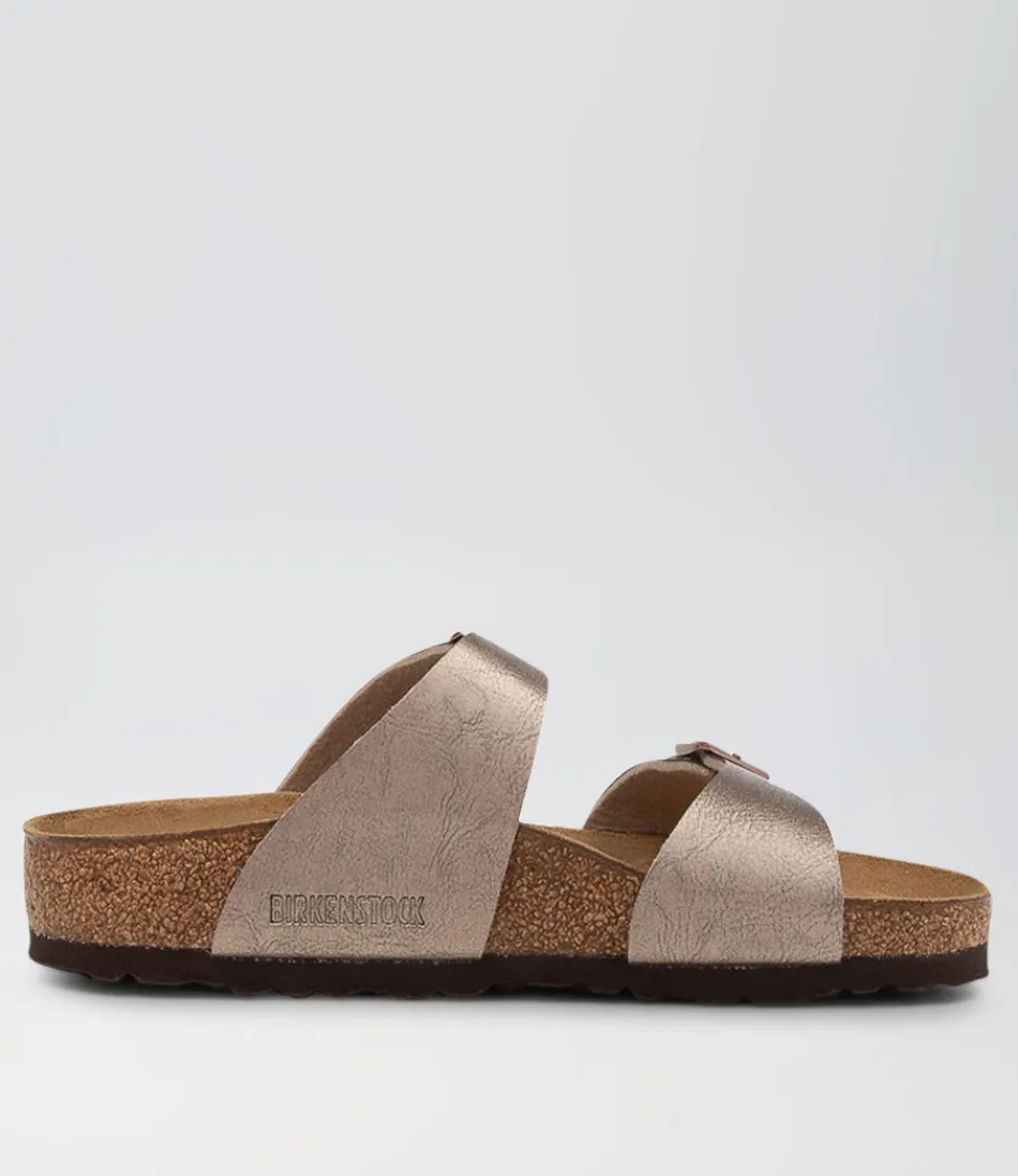 Sandales BIRKENSTOCK Sydney - Modèle Femme Confort Optimal en Cuir Souple, Nuance Taupe Doré