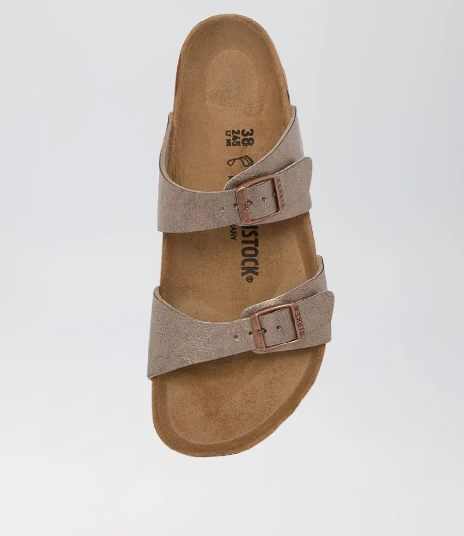 Sandales BIRKENSTOCK Sydney - Modèle Femme Confort Optimal en Cuir Souple, Nuance Taupe Doré
