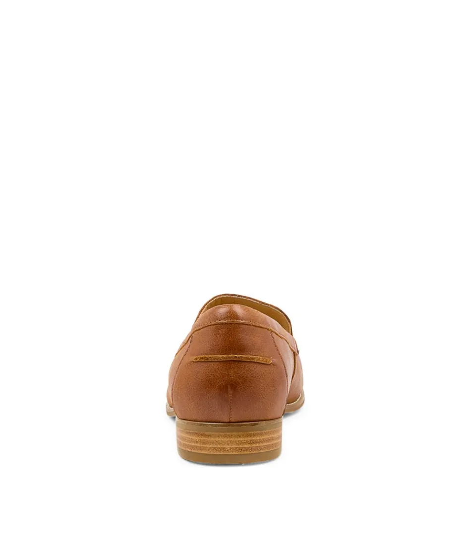 Mocassins ZIERA Tamya XF - Cuir pleine fleur cognac pour femme élégante