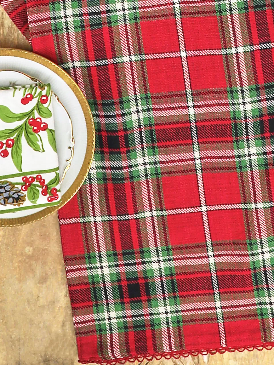 Élégant tapis écossais motif tartan - Collection exclusive April Cornell